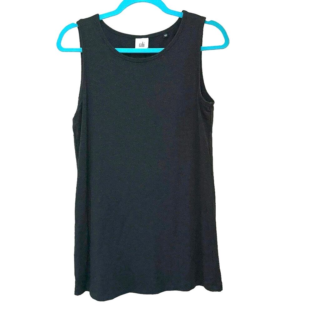 Cabi 3240 Recess Charcoal Sleeveless Tunic Top Small Classic Minimalist